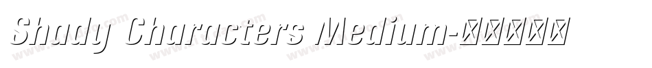 Shady Characters Medium字体转换